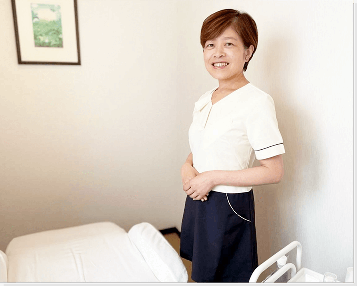 松本活法整体院(静岡県浜松市) ※整体院内にサロンブースがあります。松本さん(2021年10月卒業) 元専業主婦 